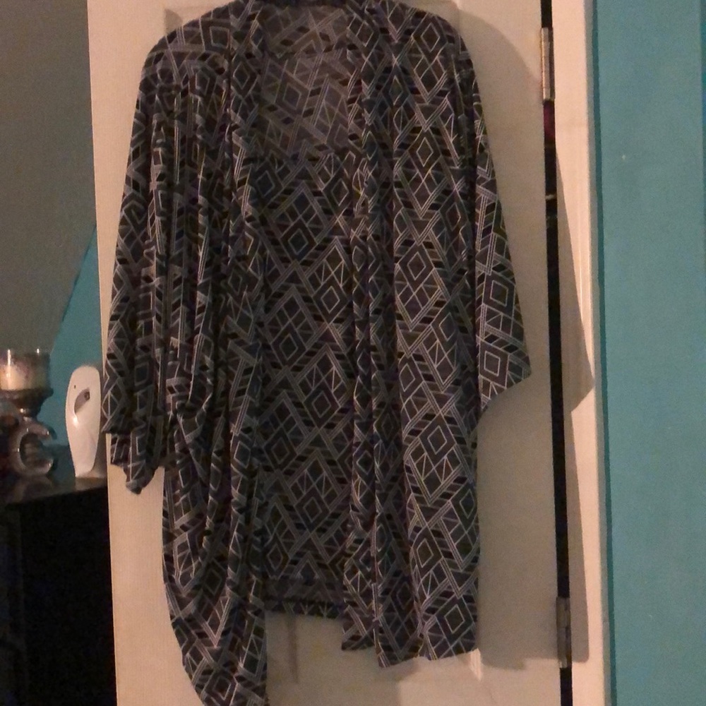Black and Grey Cardigan and Shell